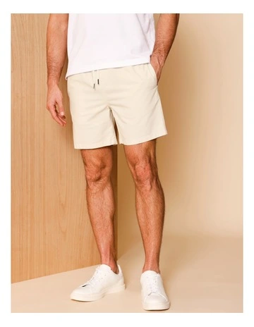 Dean Textured Deck Short in Bone
