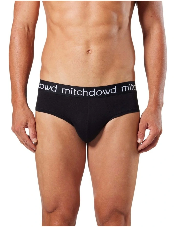 Bamboo Briefs 3 Pack in Black image 2