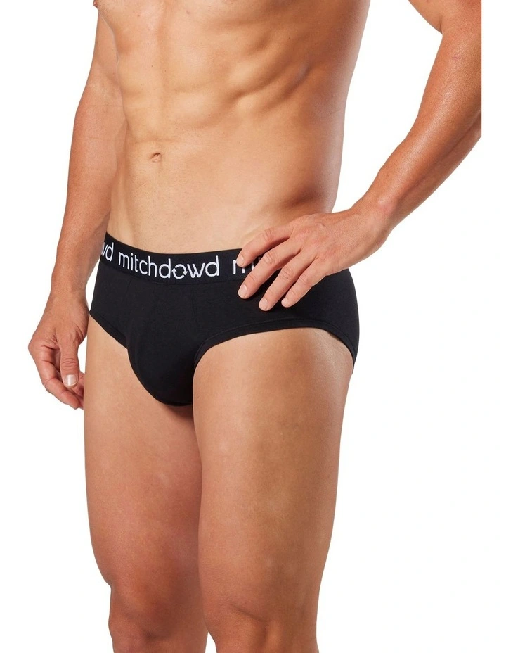 Bamboo Briefs 3 Pack in Black image 3
