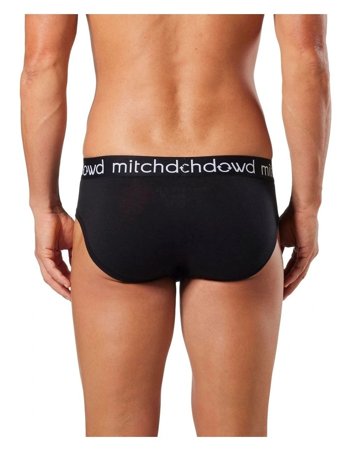 Bamboo Briefs 3 Pack in Black image 4