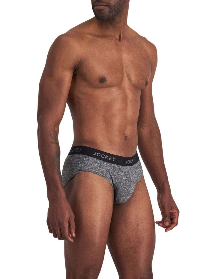 Comfort Classics Microfibre Marle Pack of 2 Briefs in Black image 3