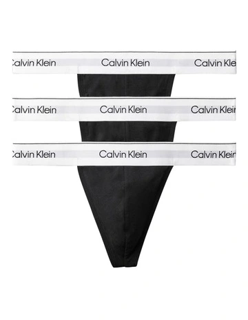 Modern Cotton Stretch Briefs 3 Pack in Black