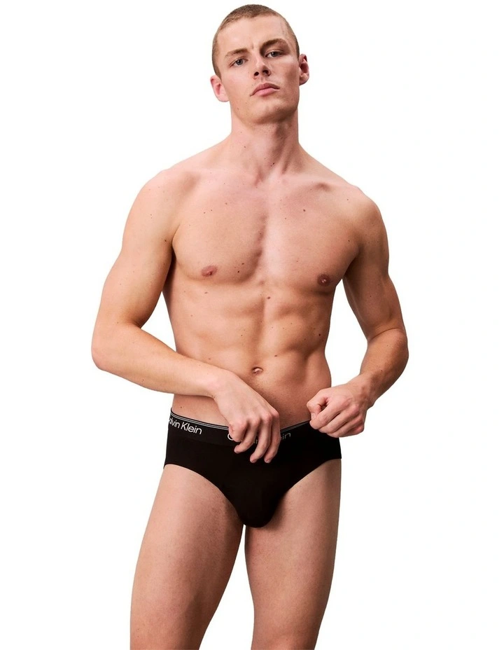 Micro Stretch Briefs 3 Pack in Black image 2
