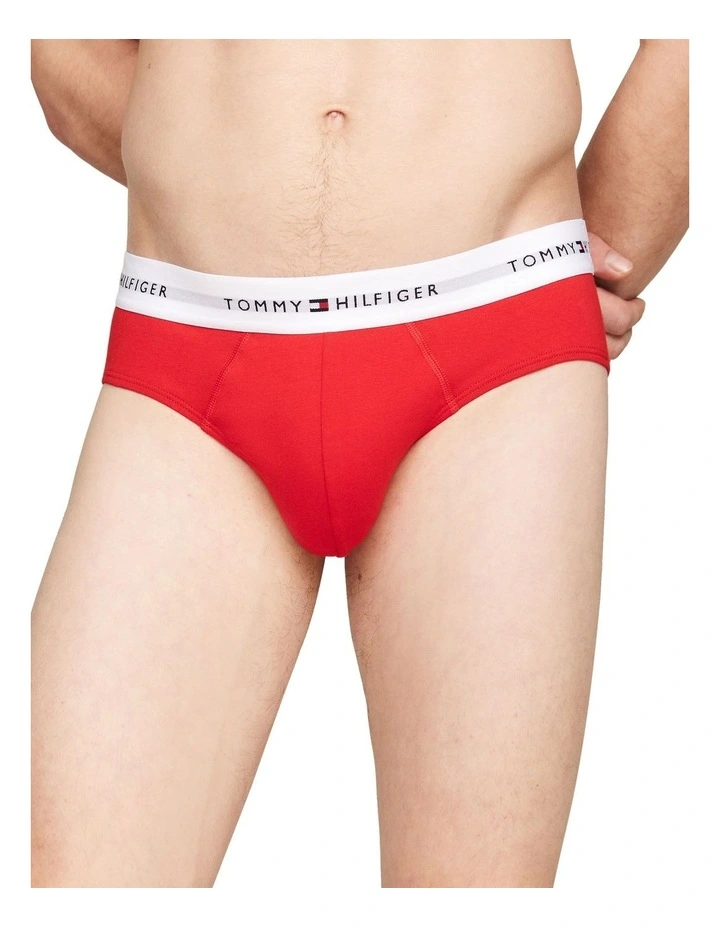 3-Pack Signature Essential Logo Waistband Briefs in Multi image 3