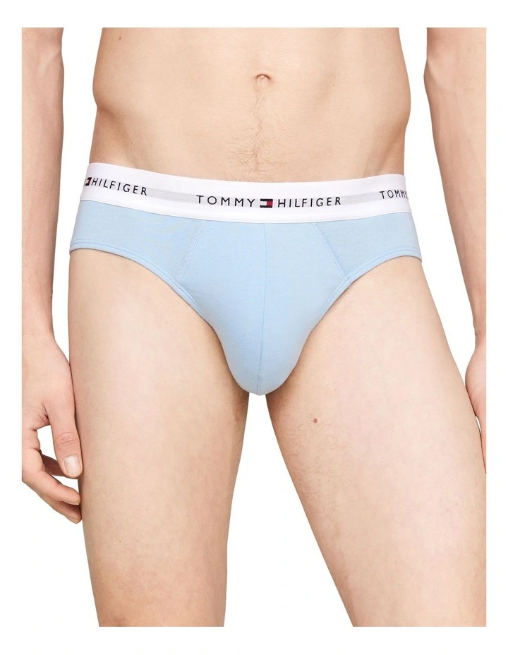 3-Pack Signature Essential Logo Waistband Briefs in Multi image 4