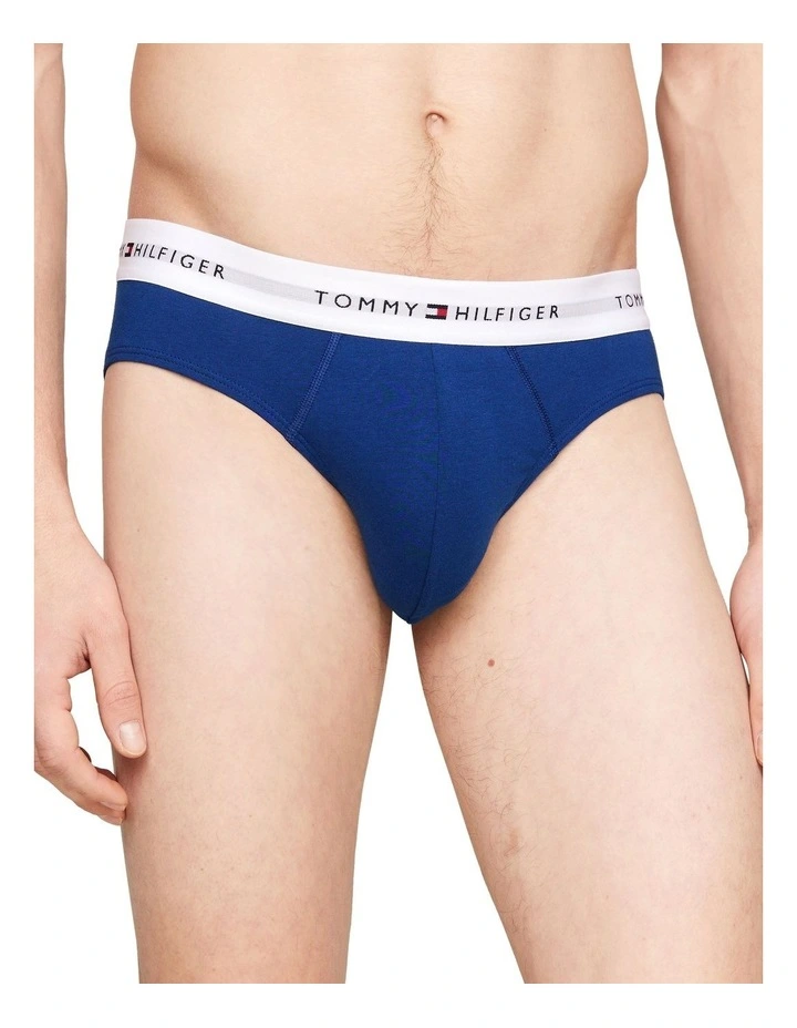 3-Pack Signature Essential Logo Waistband Briefs in Multi image 5