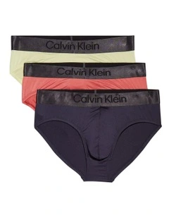 Brushed Microfibre Stretch Briefs 3 Pack in Multi