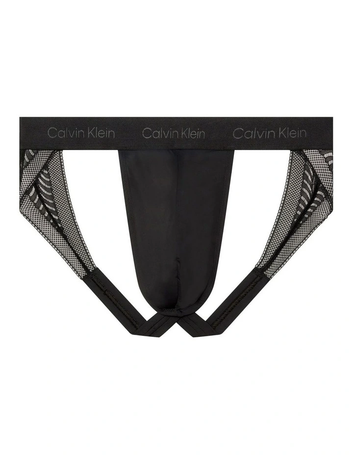 Sculpt Lace Thong in Black image 2