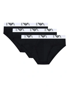 Bold Monogram Briefs 3 Pack in Black