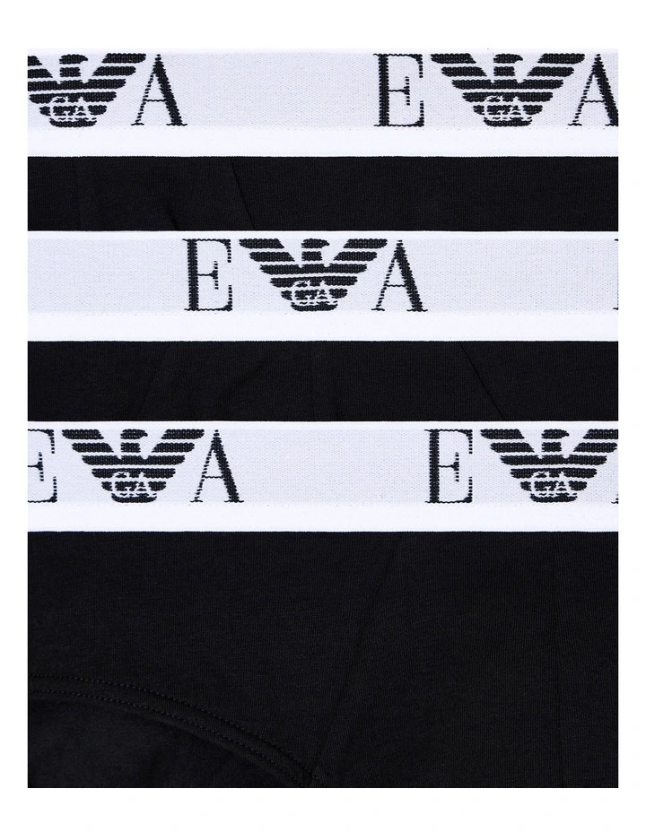 Bold Monogram Briefs 3 Pack in Black image 4