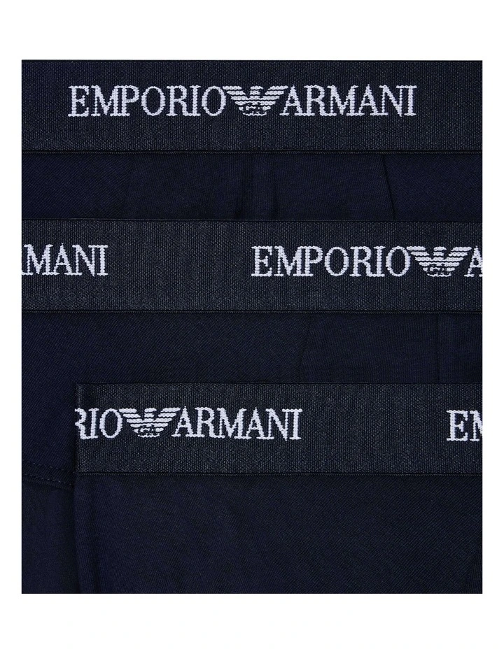 Core Logo Briefs 3 Pack in Navy image 4