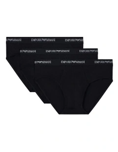Core Logo Briefs 3 Pack in Black