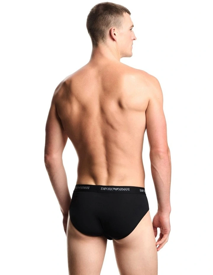 Core Logo Briefs 3 Pack in Black image 3