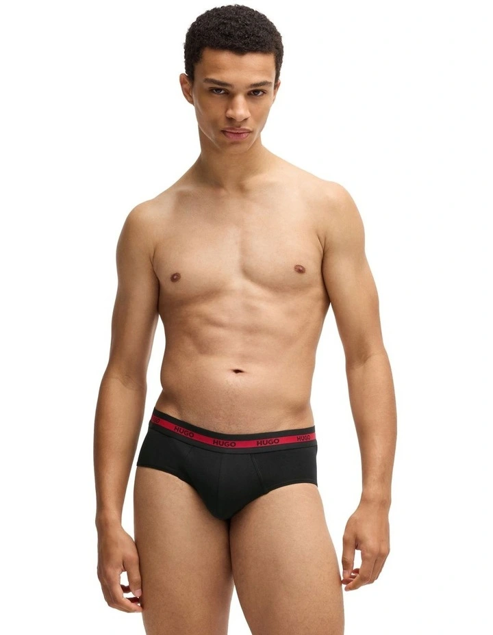 Triplet Planet Hipster Briefs 3 Pack in Black image 2