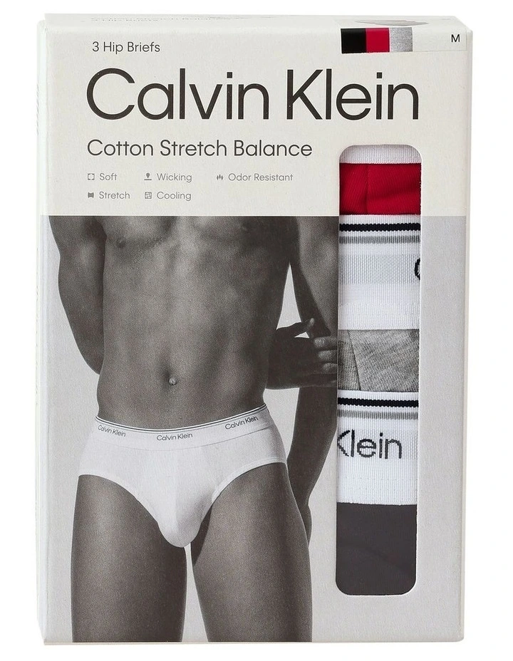 Balance Cotton Stretch Briefs 3 Pack in Multi image 3