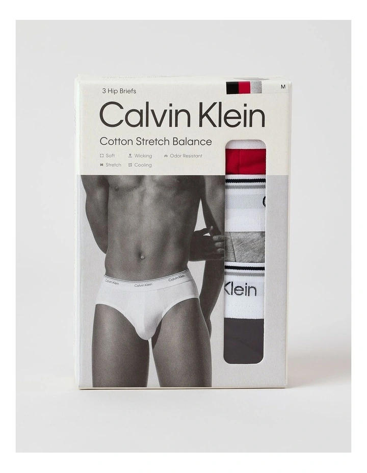 Balance Cotton Stretch Briefs 3 Pack in Multi image 3