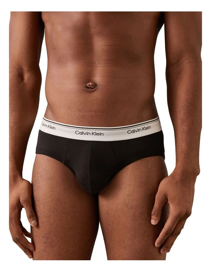 Balance Cotton Stretch Briefs 3 Pack in Black image 5