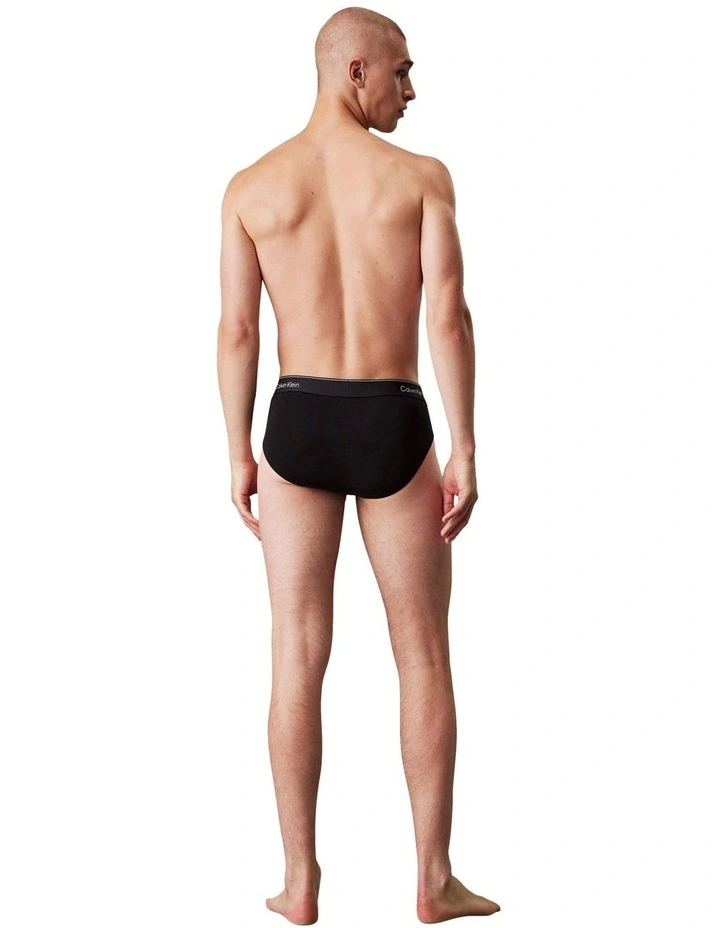 Icon Cotton Hip Briefs Pack Of 3 in Multi image 3