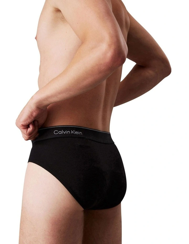 Icon Cotton Hip Briefs Pack Of 3 in Multi image 4