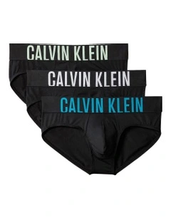 Intense Power Hip Brief 3 Pack in Black