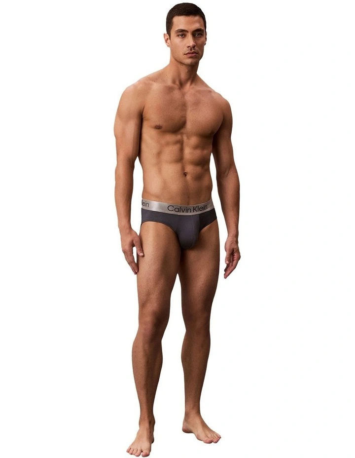 Brushed Microfibre Hip Brief 3 Pack in Multi image 4