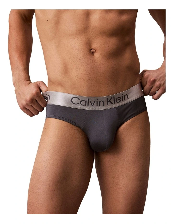 Brushed Microfibre Hip Brief 3 Pack in Multi image 5