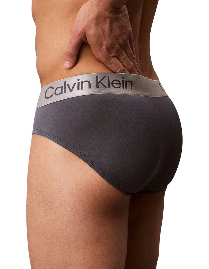 Brushed Microfibre Hip Brief 3 Pack in Multi image 6