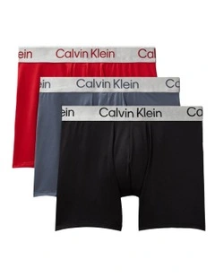 Brushed Microfibre Boxer Brief 3 Pack in Multi