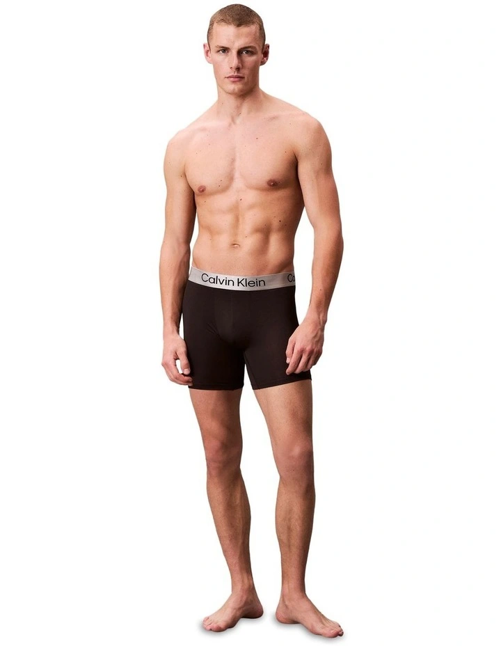 Brushed Microfibre Boxer Brief 3 Pack in Multi image 2