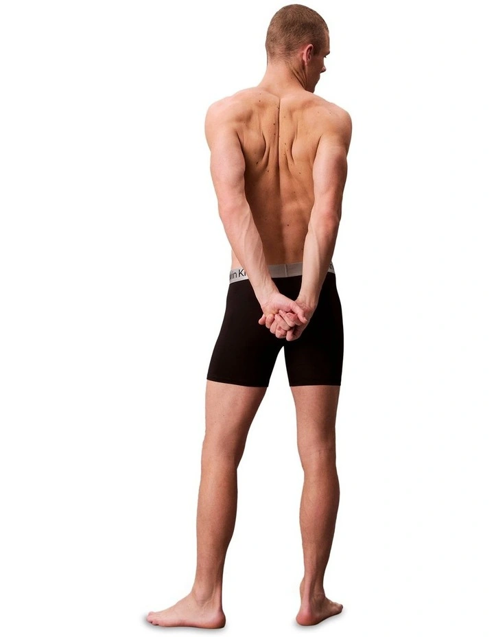 Brushed Microfibre Boxer Brief 3 Pack in Multi image 3