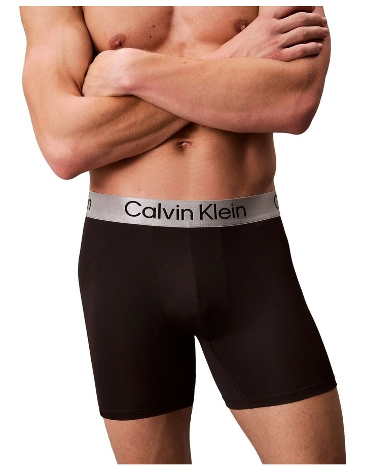 Brushed Microfibre Boxer Brief 3 Pack in Multi image 6