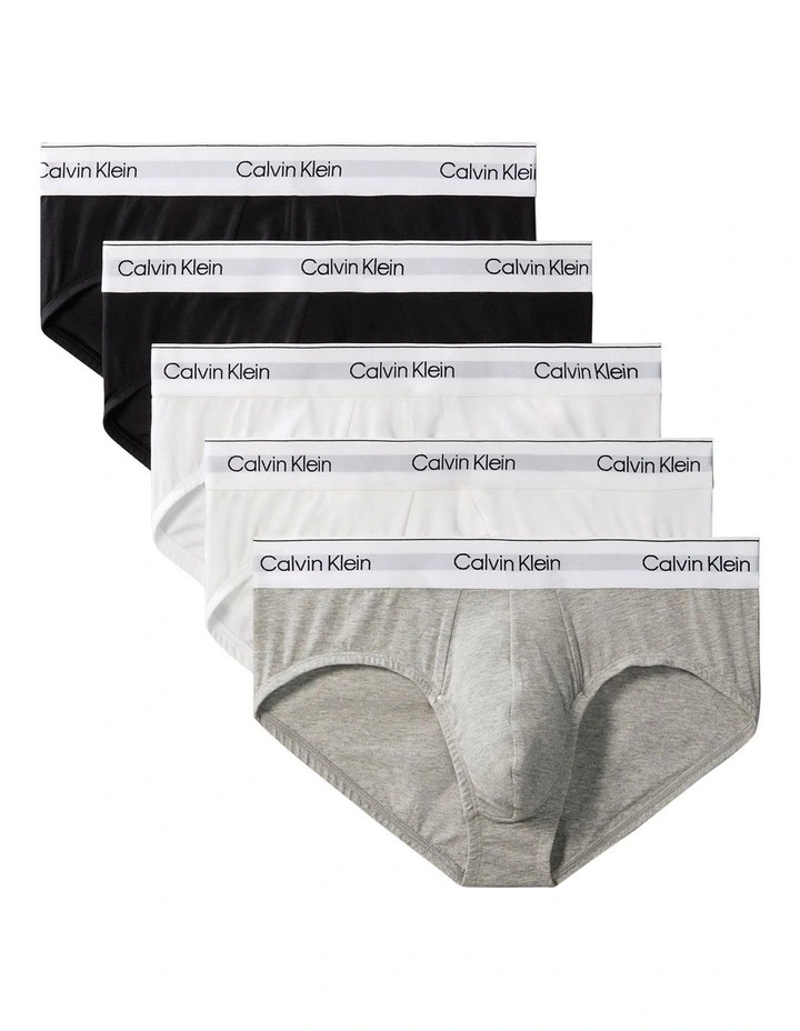 Icon Cotton Stretch Hip Brief 5 Pack in Multi image 1