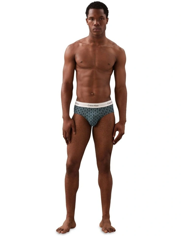 Icon Cotton Stretch Hip Brief 3 pack in Multi image 2