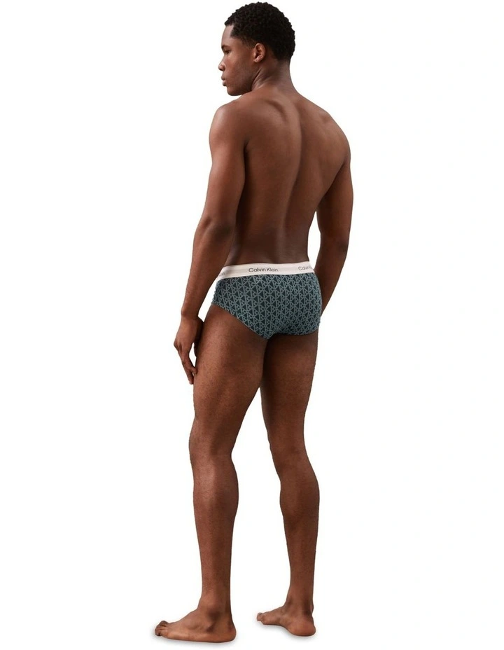 Icon Cotton Stretch Hip Brief 3 pack in Multi image 3