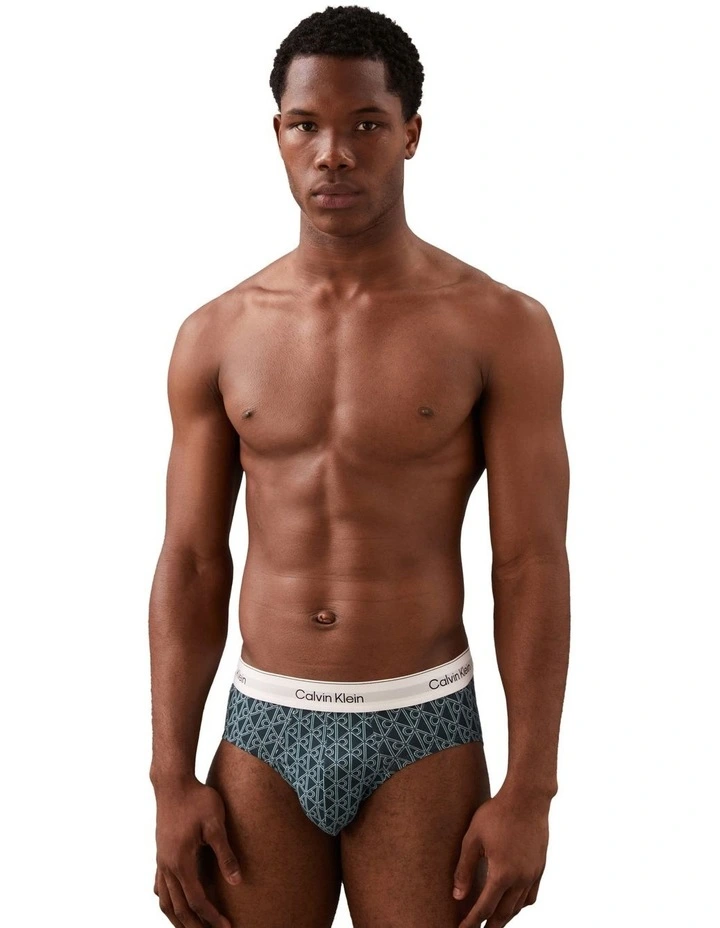 Icon Cotton Stretch Hip Brief 3 pack in Multi image 4