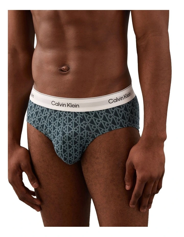 Icon Cotton Stretch Hip Brief 3 pack in Multi image 5