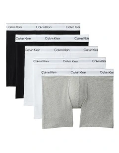 Icon Cotton Stretch Boxer Brief Pack Of 5 in Multi