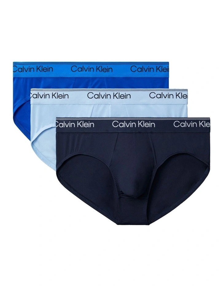 Icon Microfibre Stretch Hip Brief Pack Of 3 in Multi image 1