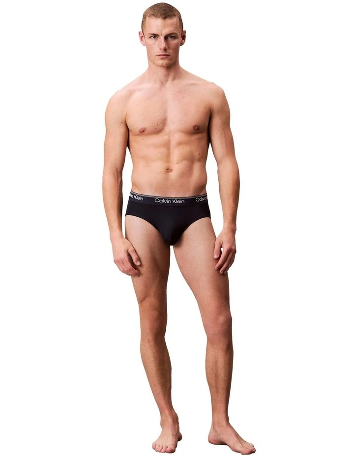 Icon Microfibre Stretch Hip Brief Pack Of 3 in Multi image 2