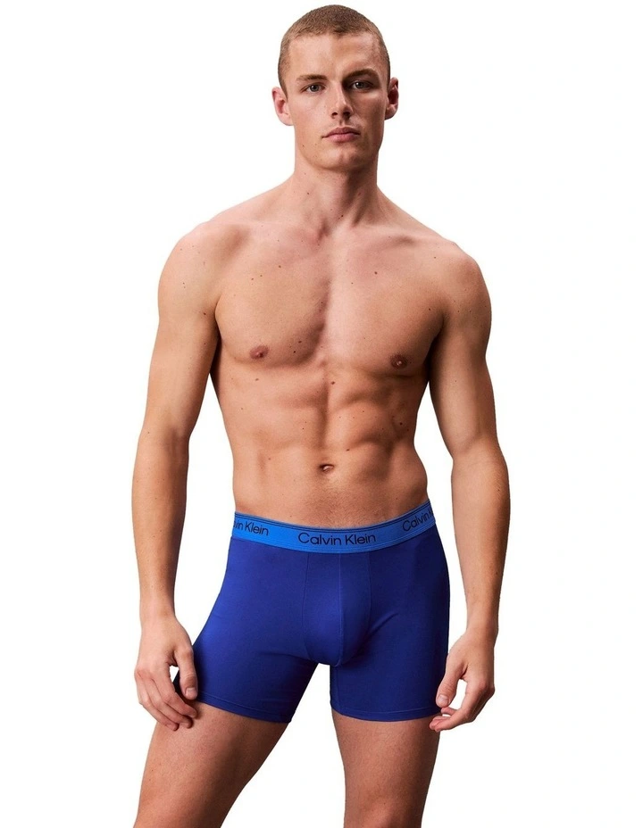 Icon Microfibre Stretch Boxer Brief 3 Pack in Multi image 2