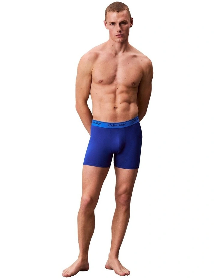 Icon Microfibre Stretch Boxer Brief 3 Pack in Multi image 4