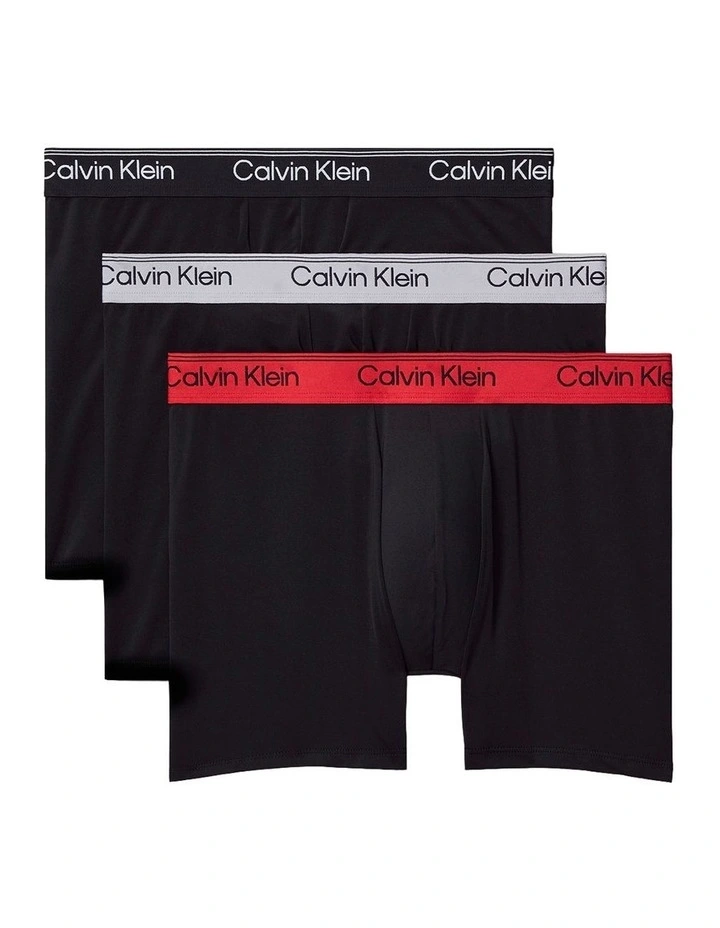 Icon Microfibre Stretch Boxer Brief 3 Pack in Multi image 1