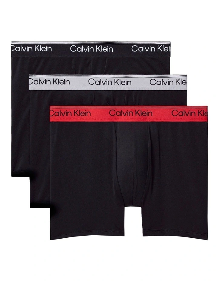 Icon Microfibre Stretch Boxer Brief 3 Pack in Multi image 1