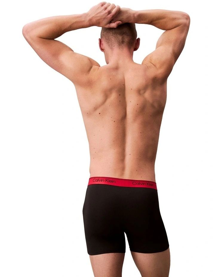 Icon Microfibre Stretch Boxer Brief 3 Pack in Multi image 3