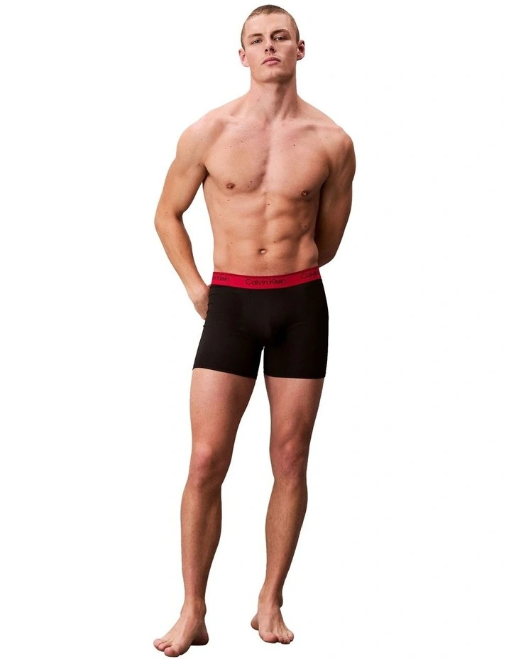 Icon Microfibre Stretch Boxer Brief 3 Pack in Multi image 4