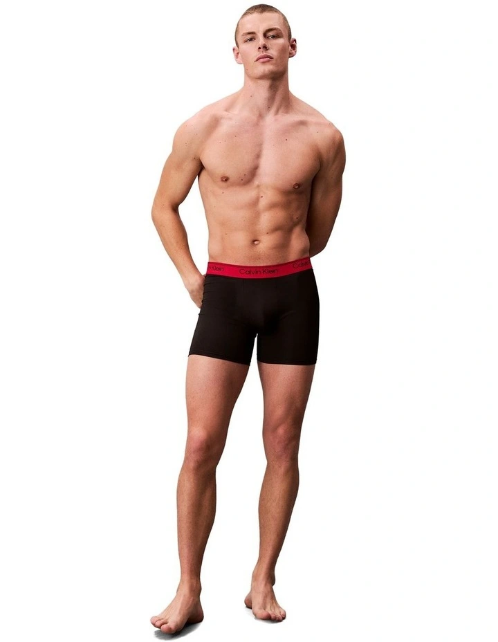 Icon Microfibre Stretch Boxer Brief 3 Pack in Multi image 5