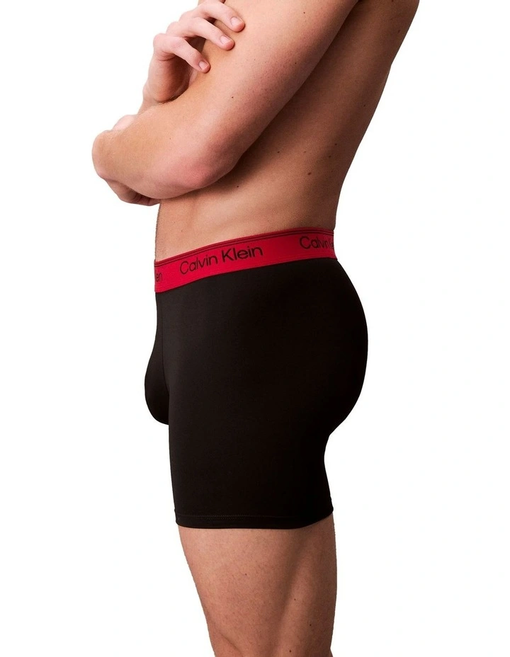 Icon Microfibre Stretch Boxer Brief 3 Pack in Multi image 5