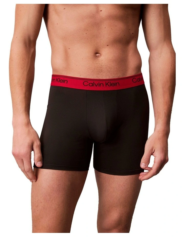 Icon Microfibre Stretch Boxer Brief 3 Pack in Multi image 6