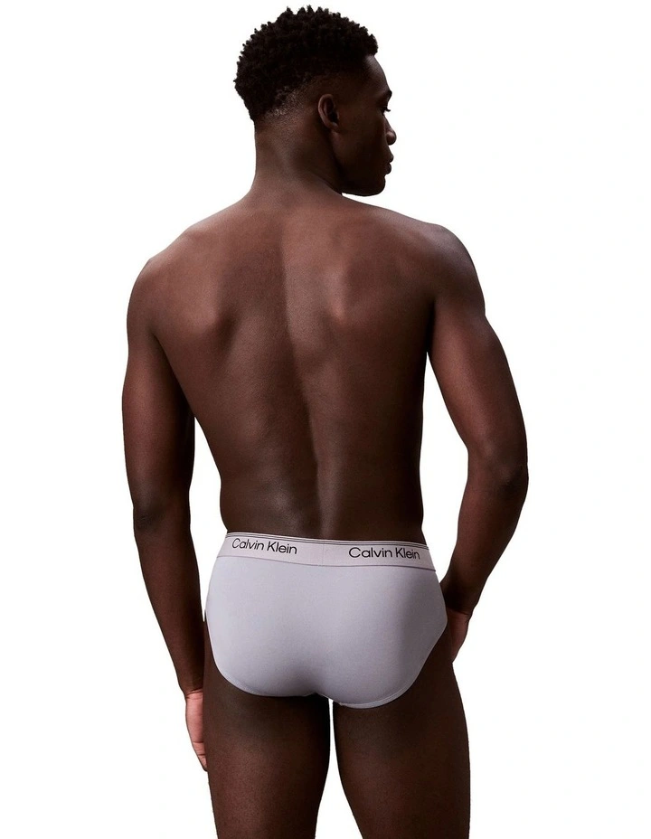 Icon Microfibre Stretch Hip Brief 5 Pack in Multi image 3