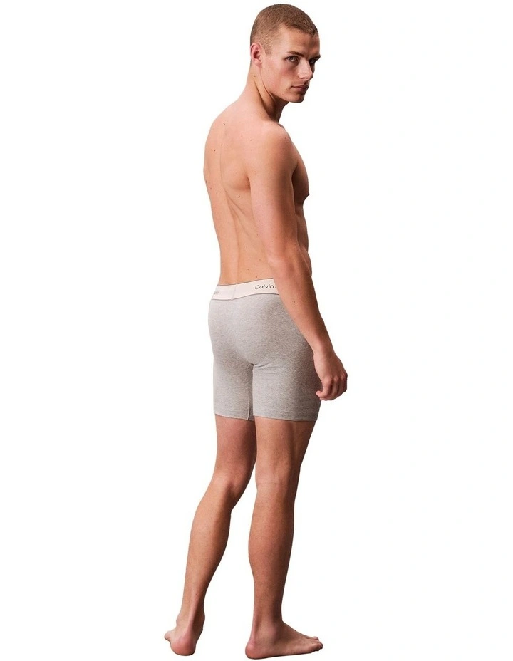 Heritage Cotton Boxer Brief 3 Pack in Grey image 3